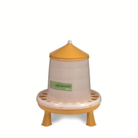 comedor bioplástico con patas para gallinas